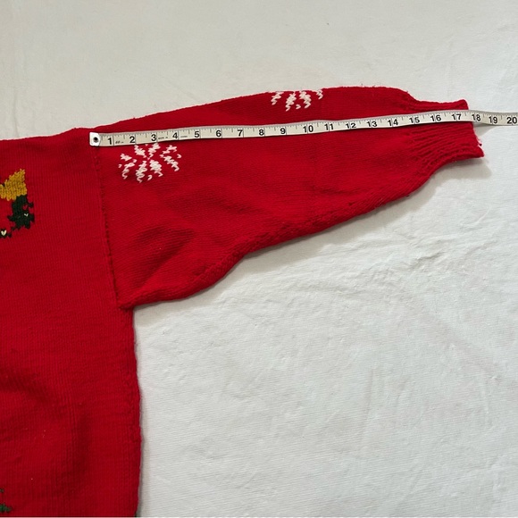 Vintage Ugly Christmas Sweater Santa’s Sleigh Reindeer Christmas Tree Ha… - Picture 10 of 10